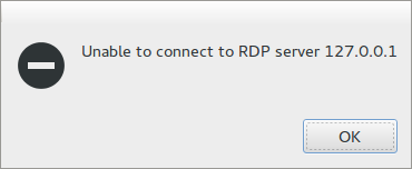 Unable to connect to TDP server 127.0.0.1
